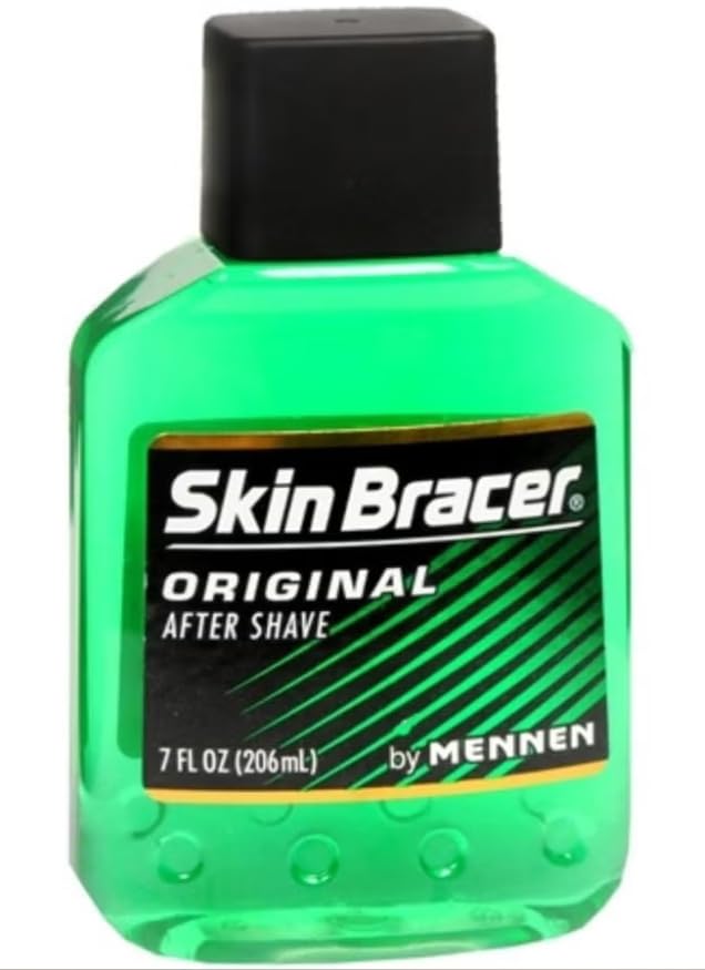 Skin Bracer bottle beside ruler for size comparison, brand shows 7 fl oz capacity