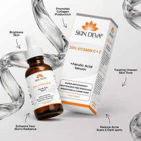 SKIN DEVA dropper dispensing serum demonstrating precise controlled application benefit
