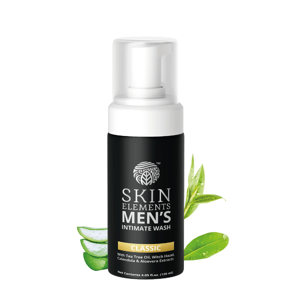 Skin Elements front packaging showing label and travel-friendly bottle benefit
