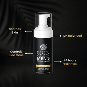 Skin Elements foamy texture on hand showing gentle cleansing action