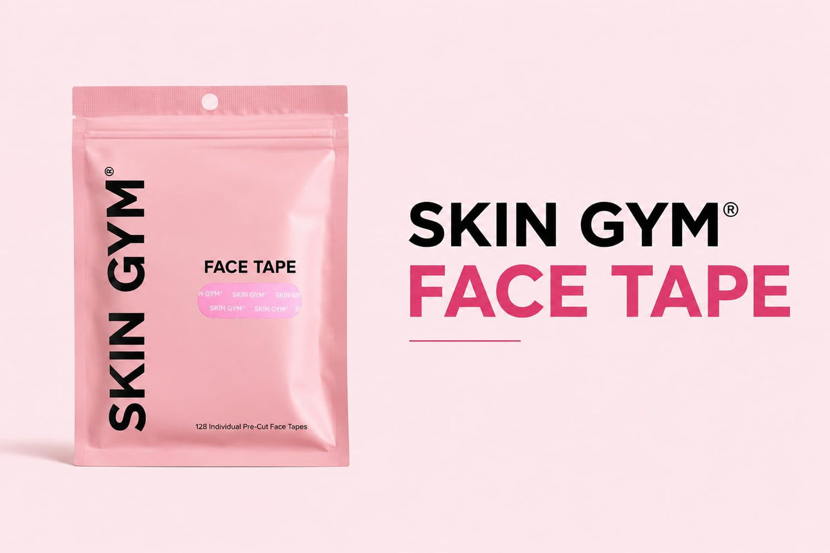 SKIN GYM strip next to a hand for scale to illustrate pre-cut sizes and variety