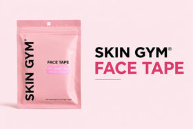 SKIN GYM strip next to a hand for scale to illustrate pre-cut sizes and variety