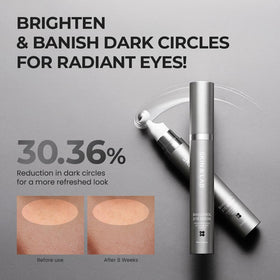 SKIN & LAB model applying roll-on to under-eye to reduce puffiness