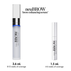 Skin Research Laboratories neuBROW ingredient label close-up showing peptide complex and vegan-friendly formula benefits