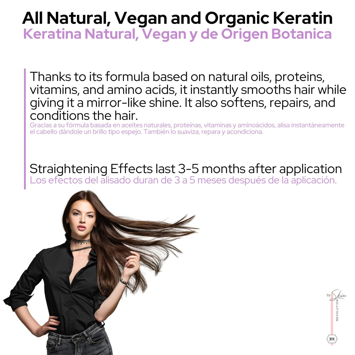 Skin Revolution professional applying Ritual Botánico keratin to hair for smoother styling