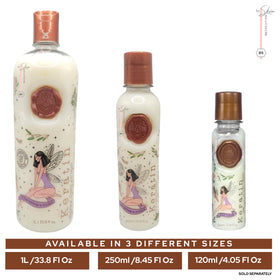 Skin Revolution bottle held in hand to show 250ml scale