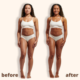 SKIN & TAN spray in hand demonstrating easy-even application benefit