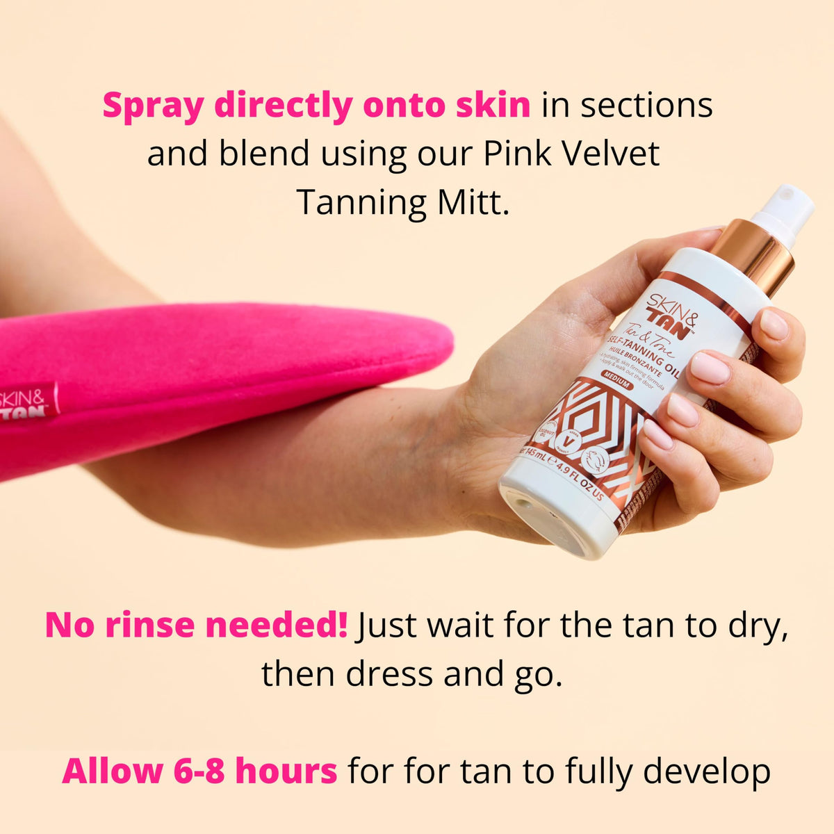 SKIN & TAN on beach towel lifestyle scene showing sun-kissed look