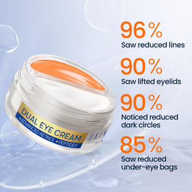 SKIN ULTIMA opened dual dispenser showing separate gel and cream tubes