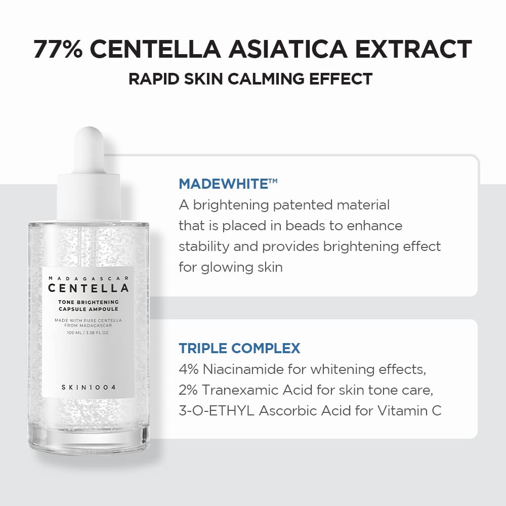 SKIN1004 close-up label highlighting Madagascar Centella ingredient benefit