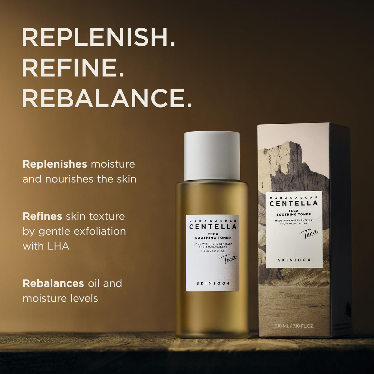 SKIN1004 label close-up highlighting centella and TECA ingredients