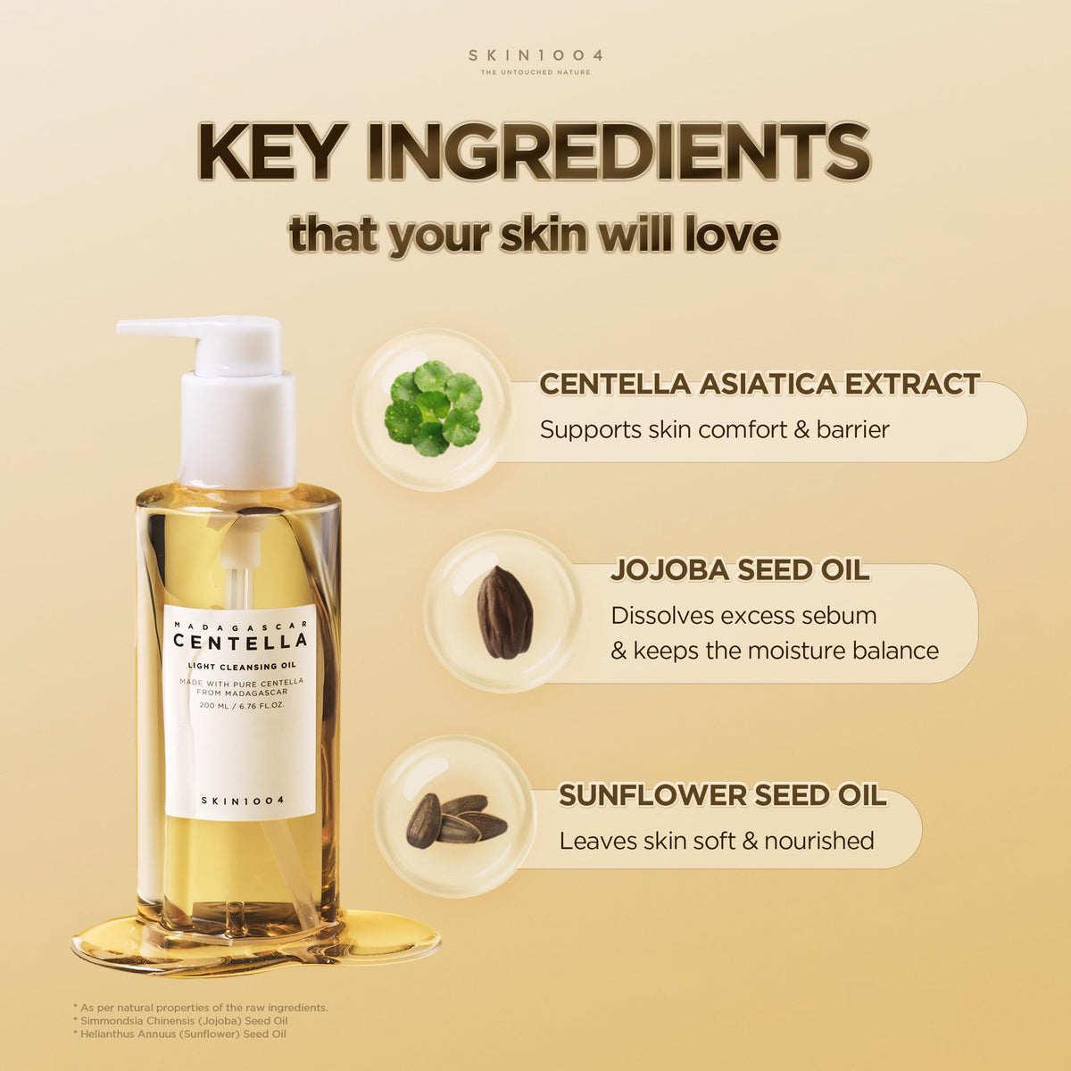 SKIN1004 200ml bottle next to common items for size and volume clarity
