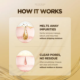SKIN1004 oil emulsifying with water to rinse away impurities cleanly