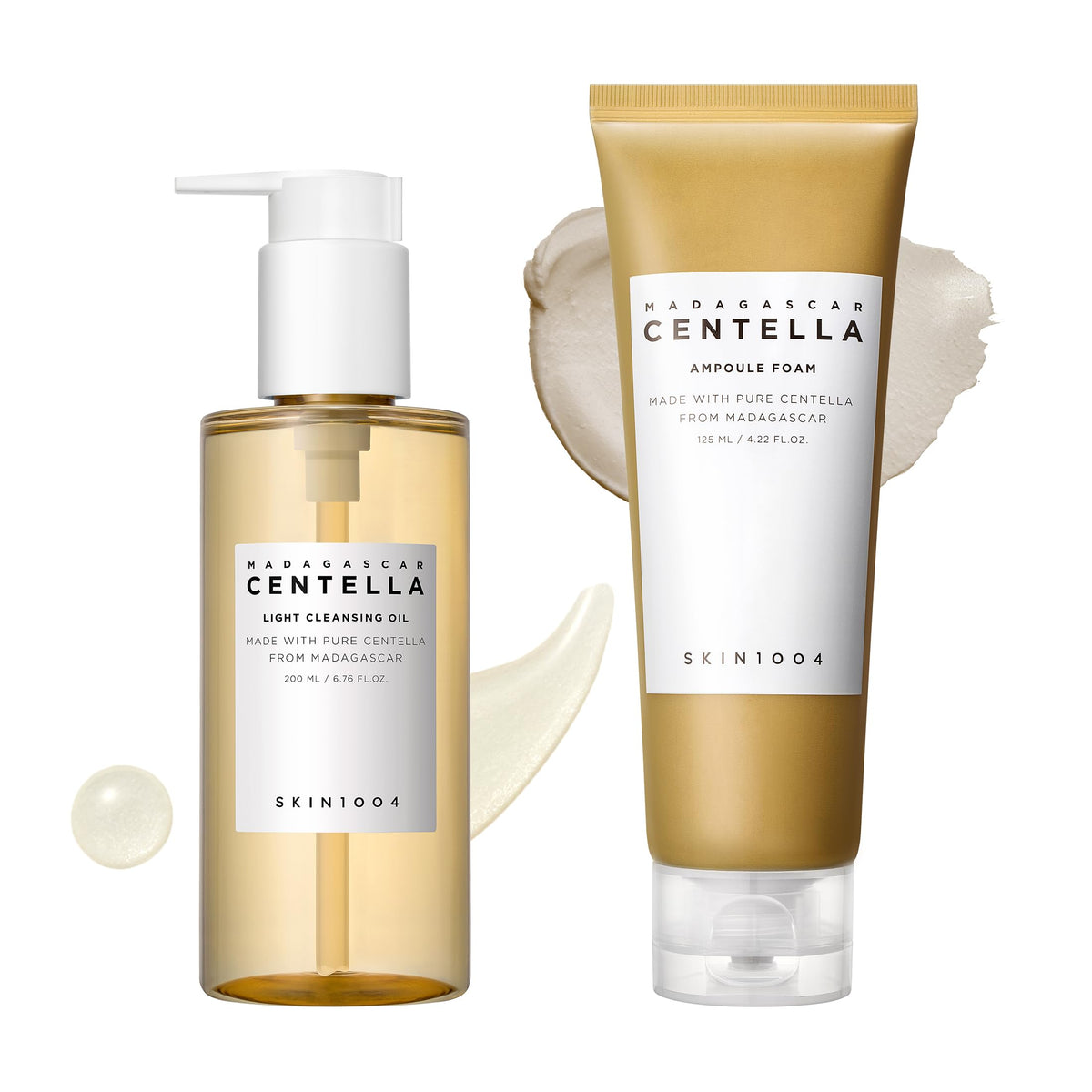 SKIN1004 front packaging of Centella Double Cleansing Duo showing set benefits