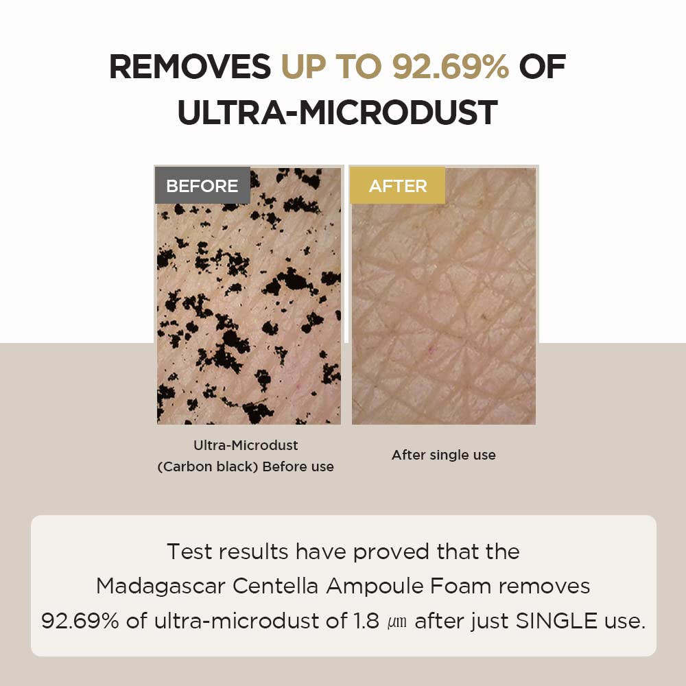 SKIN1004 foam in hand demonstrating soft cleansing and hydration