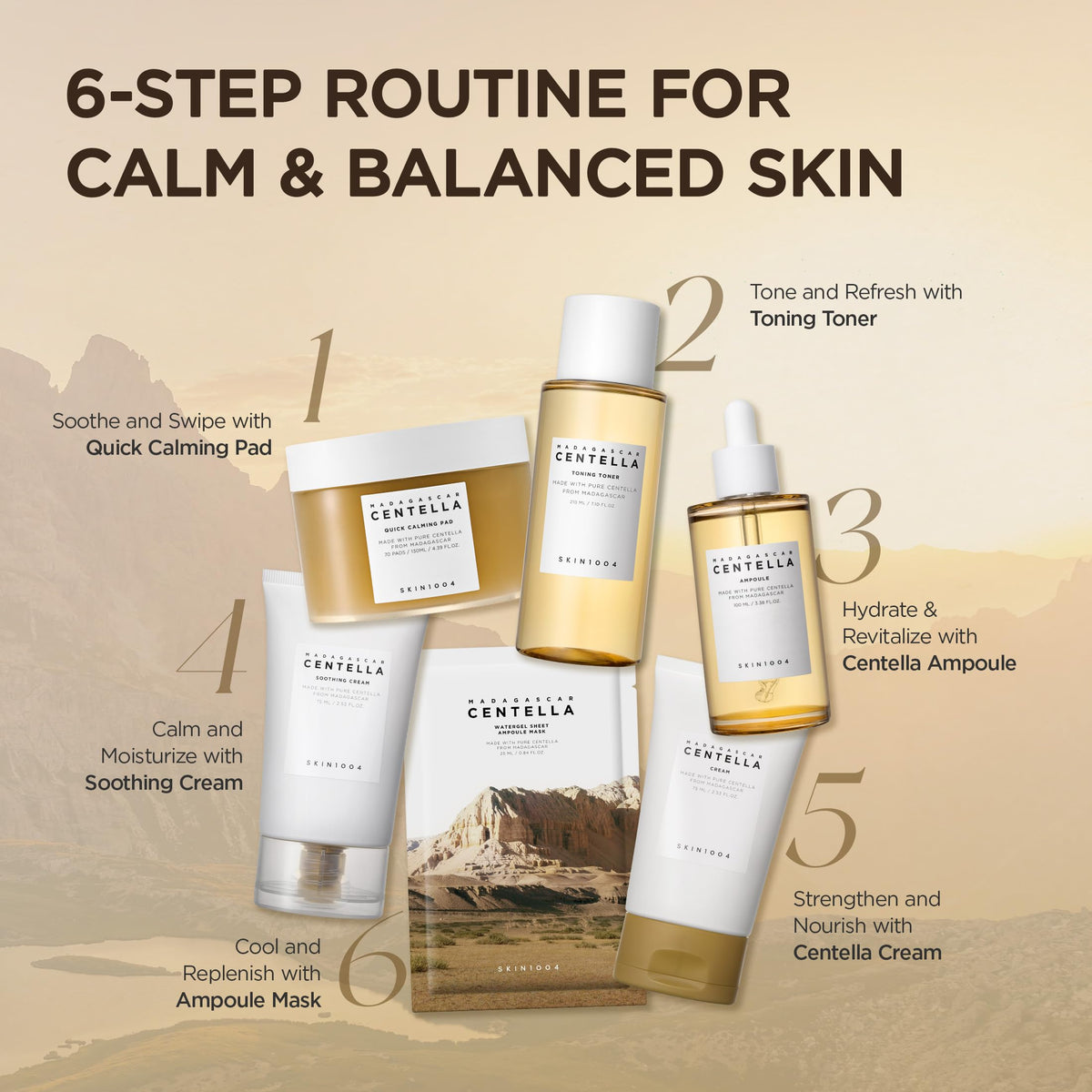 SKIN1004 pads on bathroom counter indicating daily skincare convenience