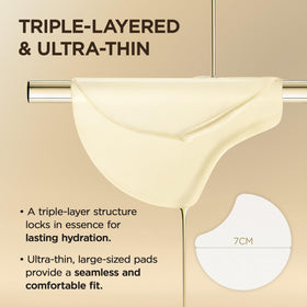SKIN1004 pad applied to face demonstrating gentle calming and refreshment