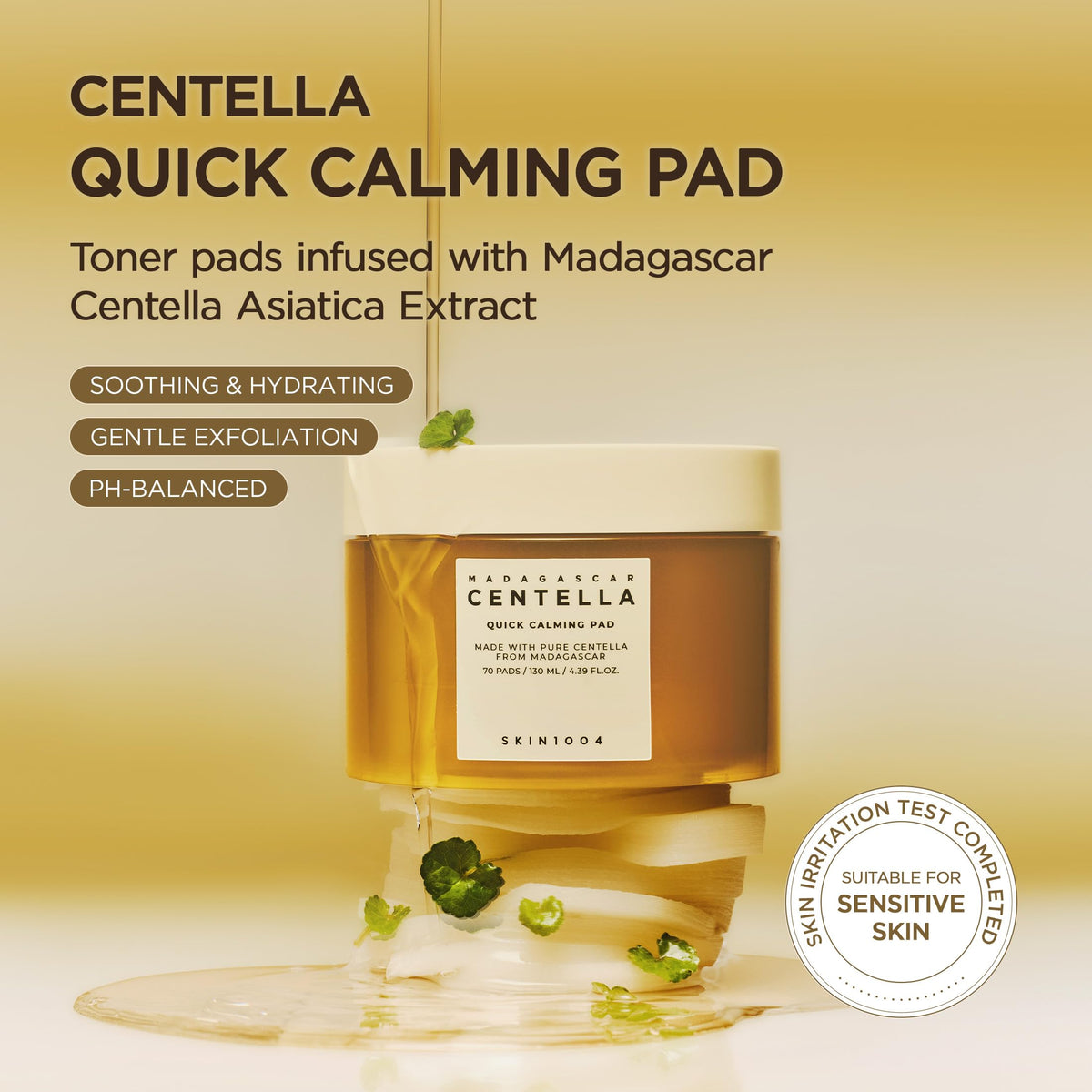 SKIN1004 close-up pad texture highlighting soft triple-layer cooling effect