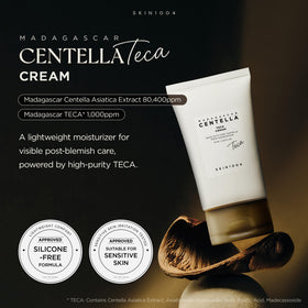SKIN1004 cream texture swipe highlighting lightweight hydrating finish