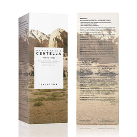 SKIN1004 bottle on bathroom shelf in lifestyle setting for daily routine fit