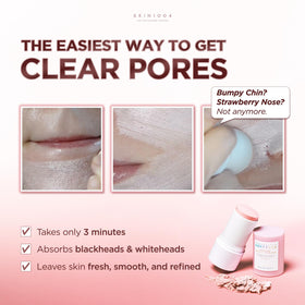 SKIN1004 applying stick to nose area, controls sebum and refines pores