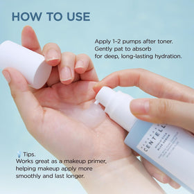 SKIN1004 applying serum on hand demonstrating smooth absorption