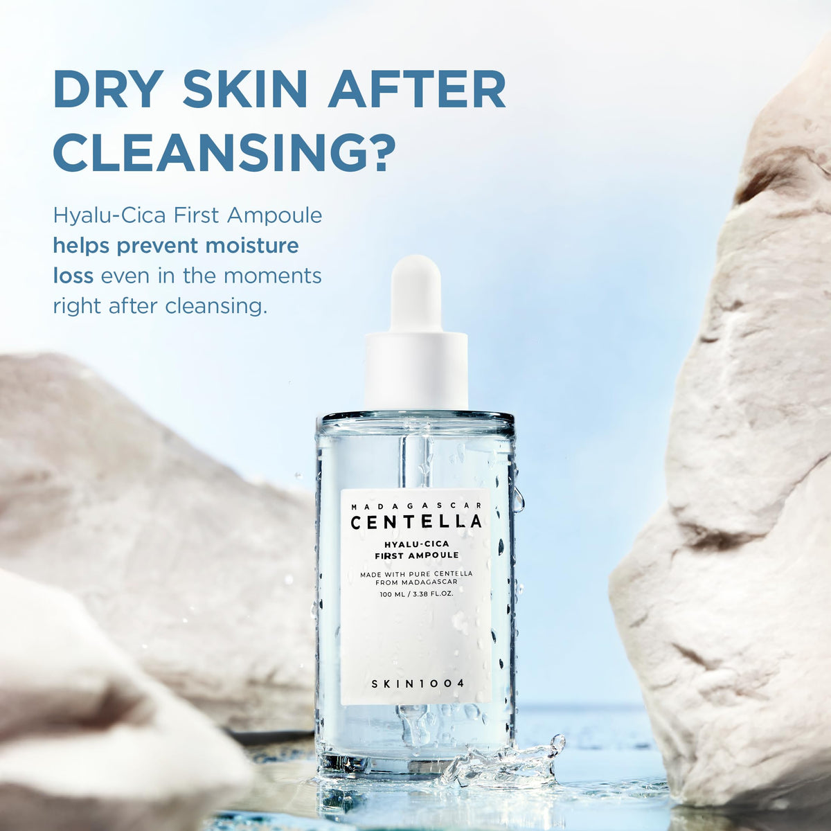 SKIN1004 cap and label detail highlighting ingredient information and brand trust