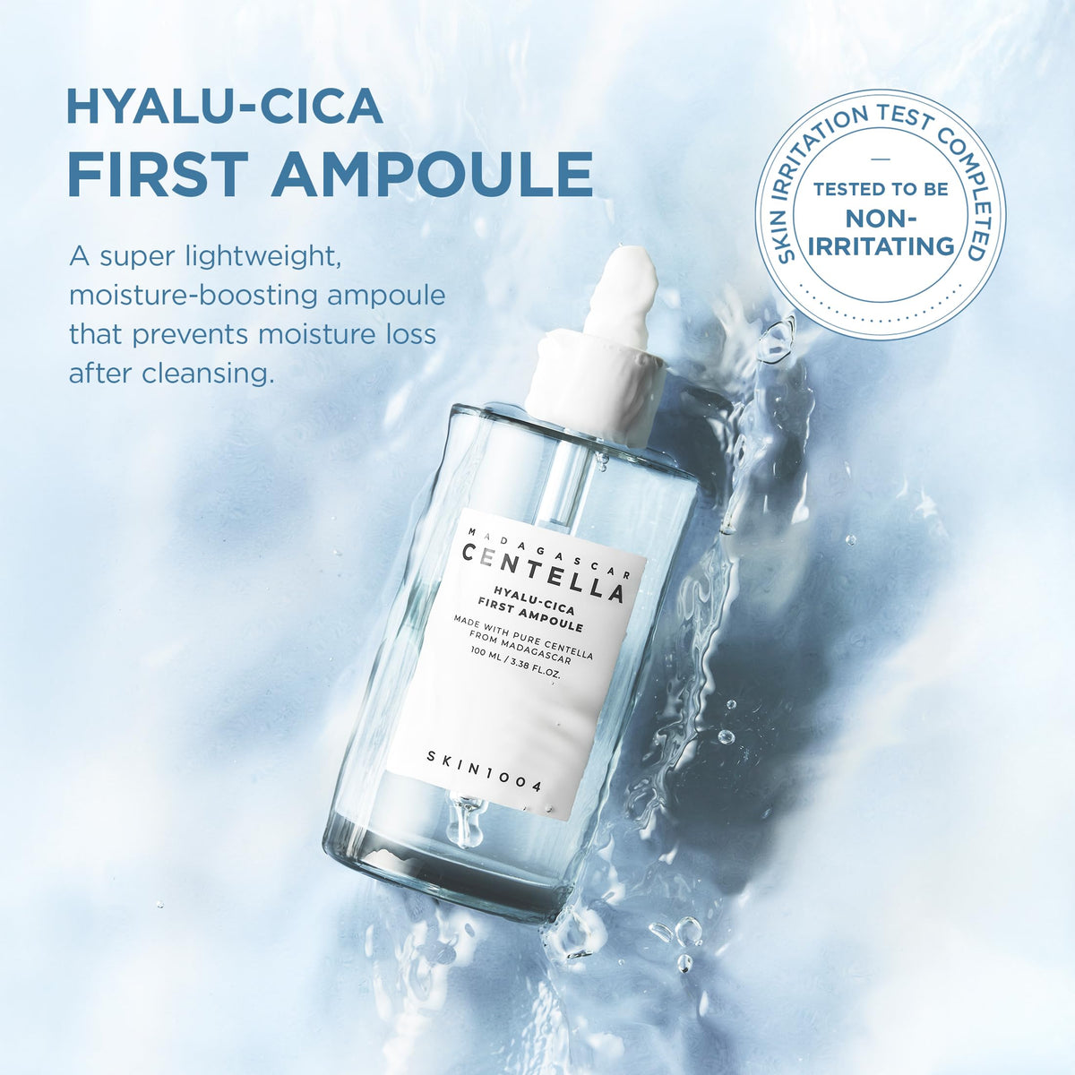 SKIN1004 ampoule dropper dispensing serum demonstrating precise application benefit