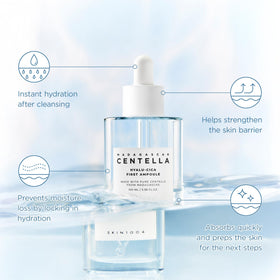 SKIN1004 watery serum texture close-up illustrating lightweight, fast-absorbing feel
