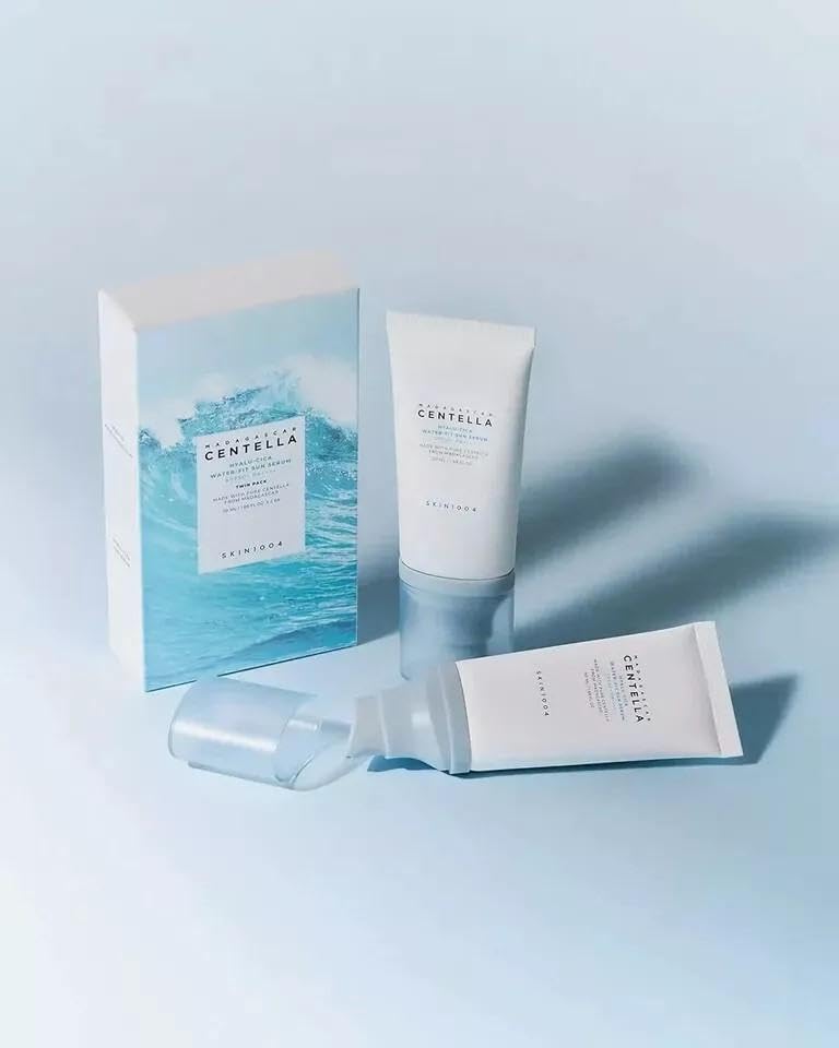 SKIN1004 serum texture on hand illustrating lightweight finish and quick absorption
