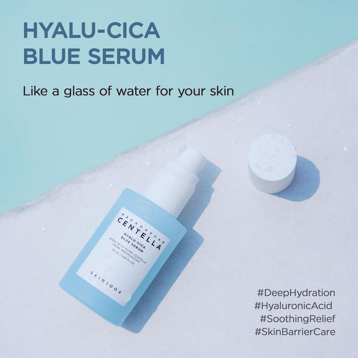 SKIN1004 serum droplet texture illustrating lightweight hydration benefit