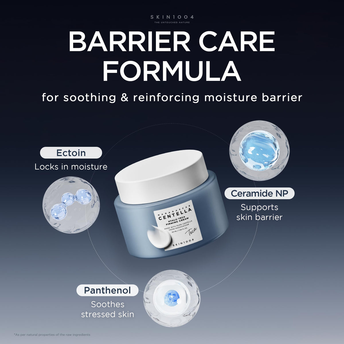 SKIN1004 held in hand to show 50ml size for travel-friendly convenience