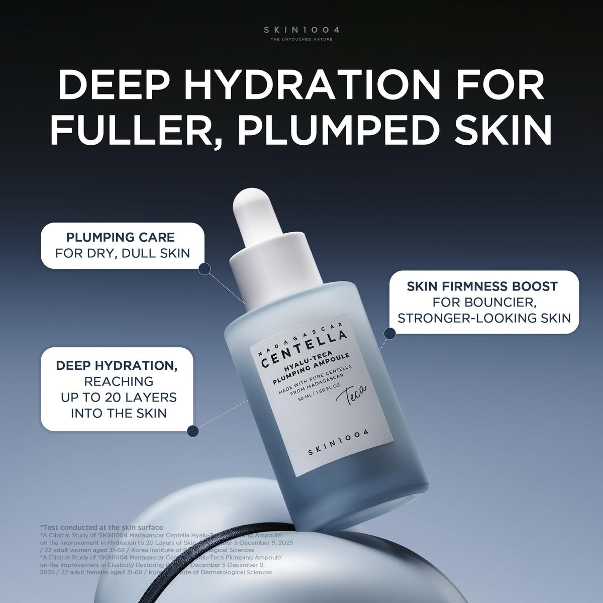SKIN1004 serum droplet texture highlighting lightweight hydration