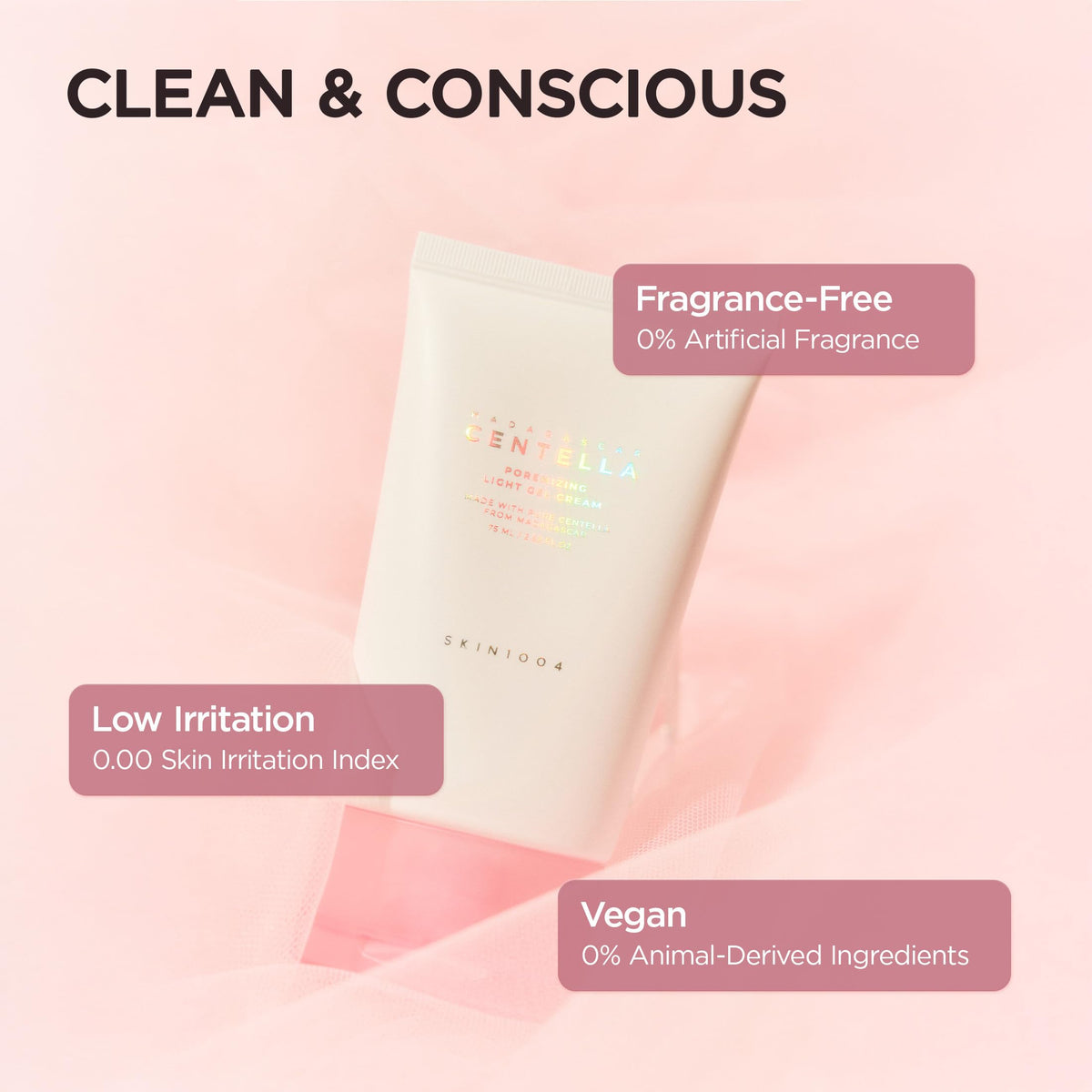 SKIN1004 on bathroom shelf styling suggests daily routine and freshness