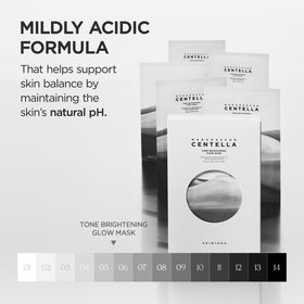 SKIN1004 mask held in hand illustrating single-use size and portability