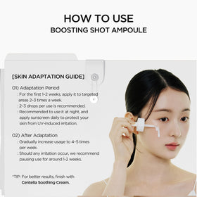 SKIN1004 ampoule staged in bathroom routine conveying daily skincare layering use