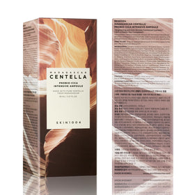 SKIN1004 outer packaging detail focusing on ingredient claims and product safety