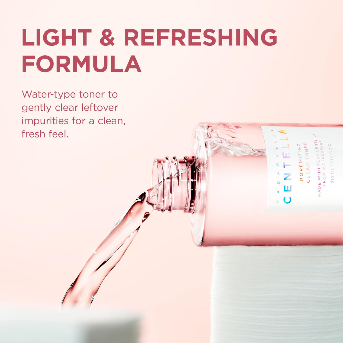 SKIN1004 application with cotton pad demonstrating residue removal benefit