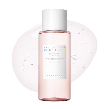 SKIN1004 front bottle view showing clear toner packaging and benefits