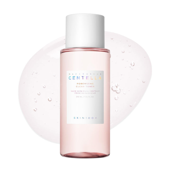 SKIN1004 front bottle view showing clear toner packaging and benefits