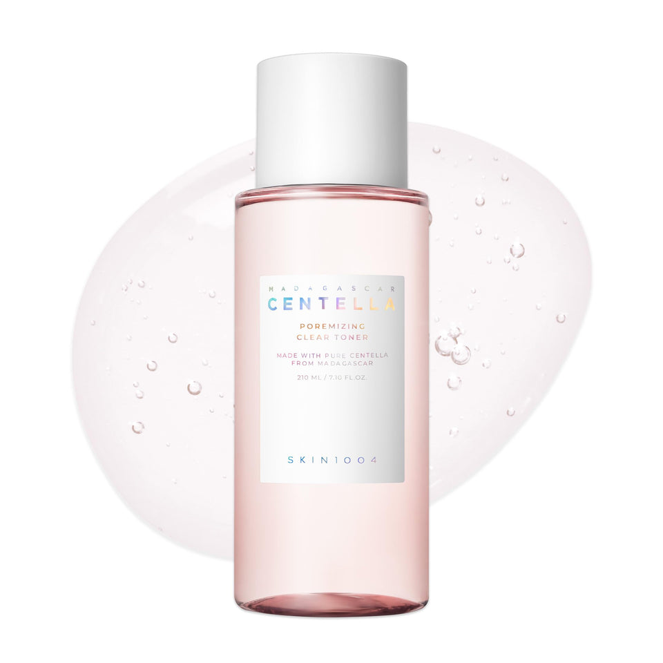SKIN1004 front bottle view showing clear toner packaging and benefits