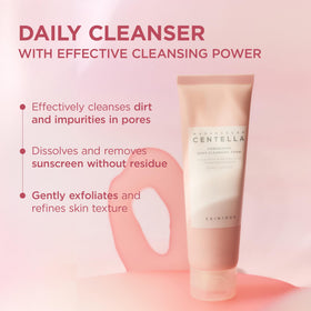 SKIN1004 dispensed foam in hand showing easy application and coverage
