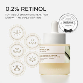 SKIN1004 label and ingredient list emphasizing centella and retinol
