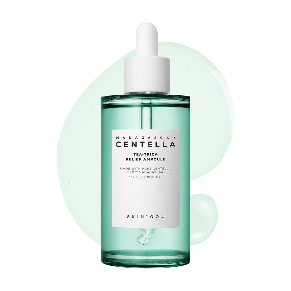 SKIN1004 front packaging showing ampoule bottle and branding for calming benefits