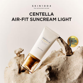 SKIN1004 textured cream spread showing lightweight absorption benefit