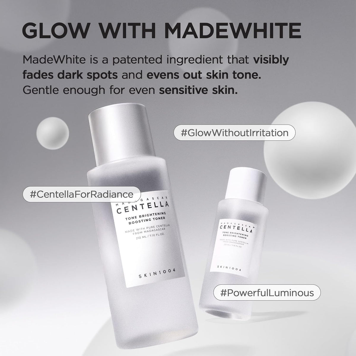 SKIN1004 water-like toner texture on hand for fast absorption benefit