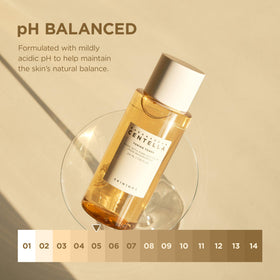 SKIN1004 bottle beside centella leaves evoking Madagascar-sourced botanical benefit
