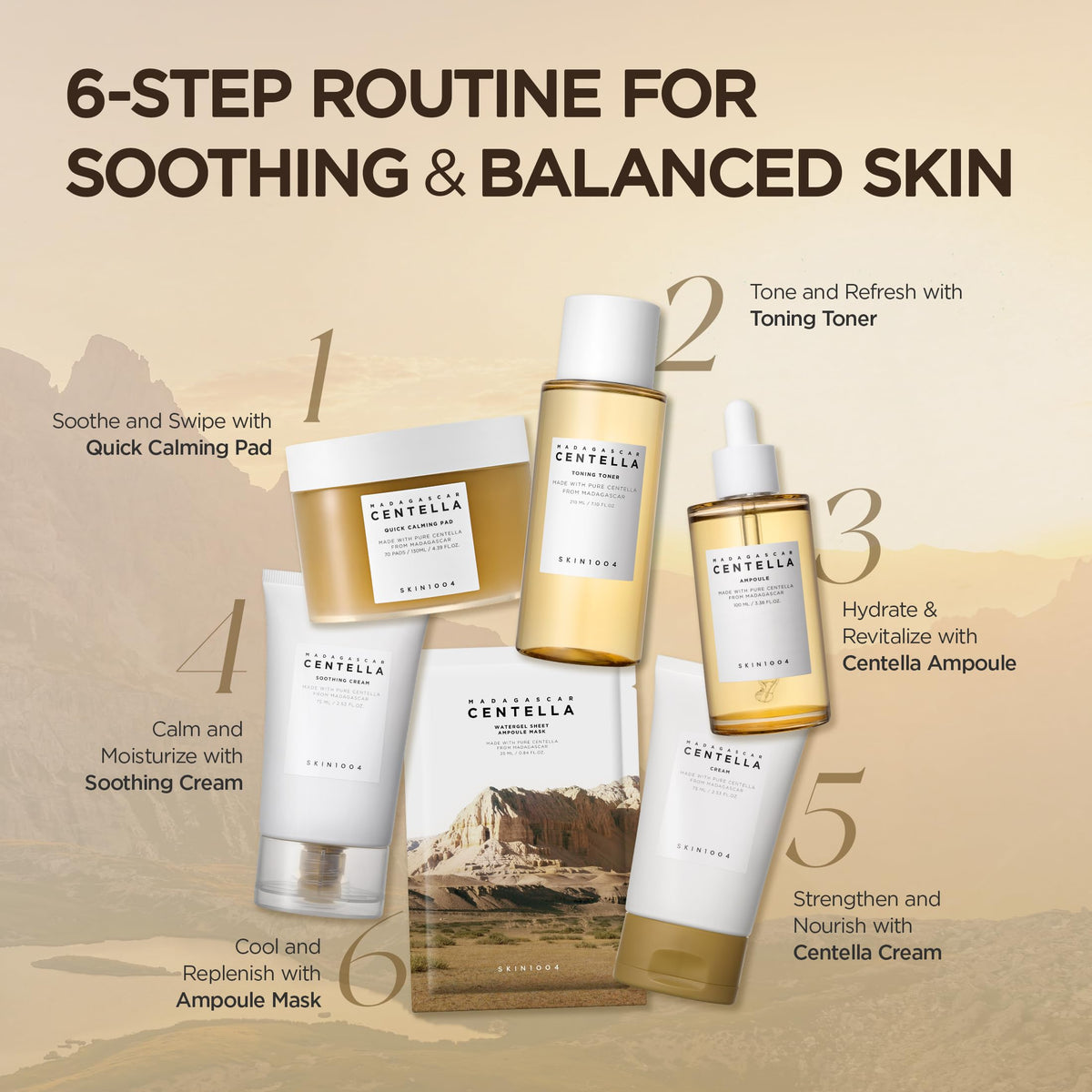SKIN1004 swiped on cotton pad illustrating gentle exfoliation and soothing action
