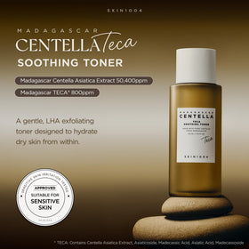 SKIN1004 toner texture pouring to show lightweight, fast-absorbing formula