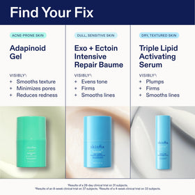 Skinfix bottle on bathroom shelf presenting routine-friendly styling